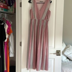 Brand new Danny and Nicole maxi dress size 4 - pink and silver